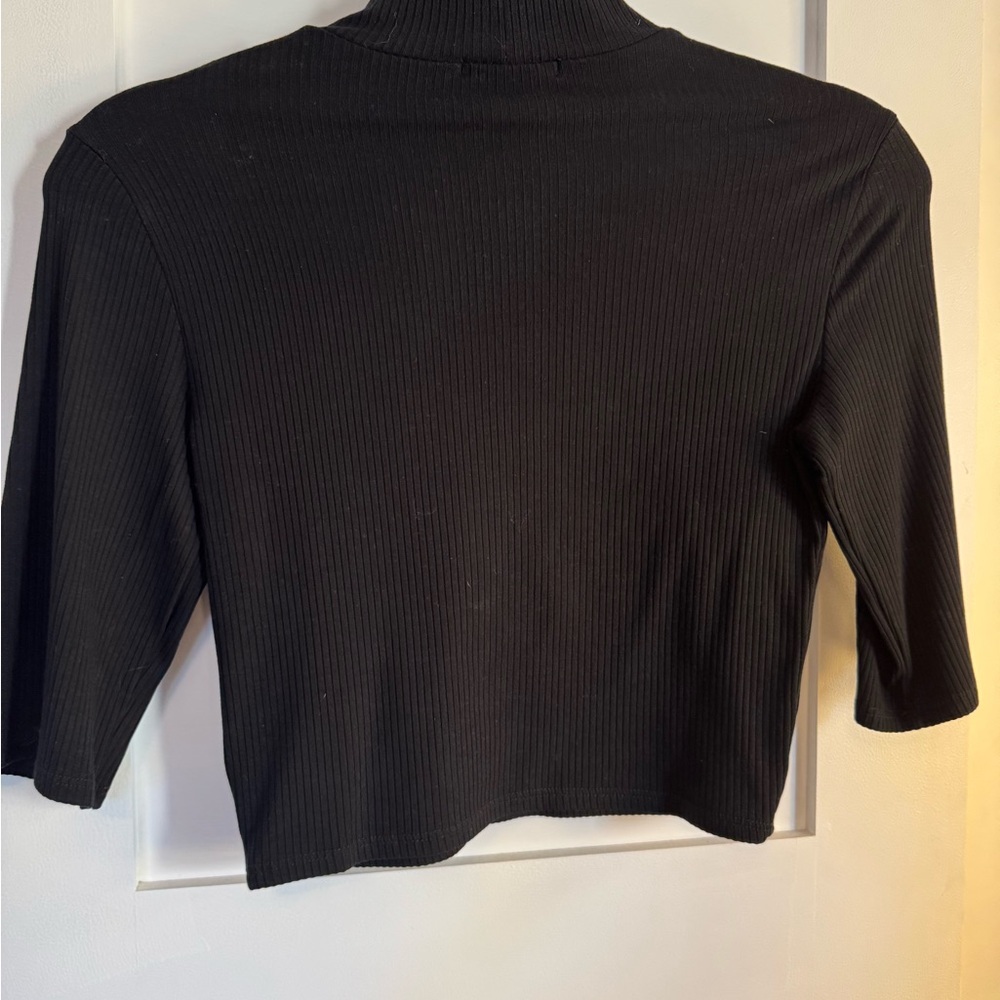 Reformation Cropped Ribbed Tara Top - Picture 2 of 4